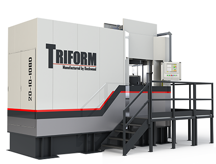 Triform 20-10-10BD deep draw sheet hydroforming press with integrated tool change system