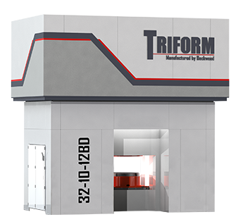 Triform 32-10-12BD deep draw sheet hydroforming press with tool change system