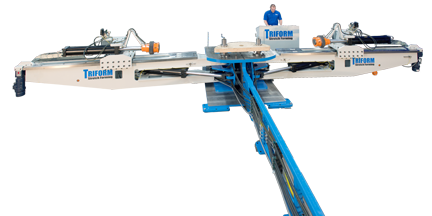 20 Ton Extrusion Stretch Forming Press with integrated heat and independently controlled arms.