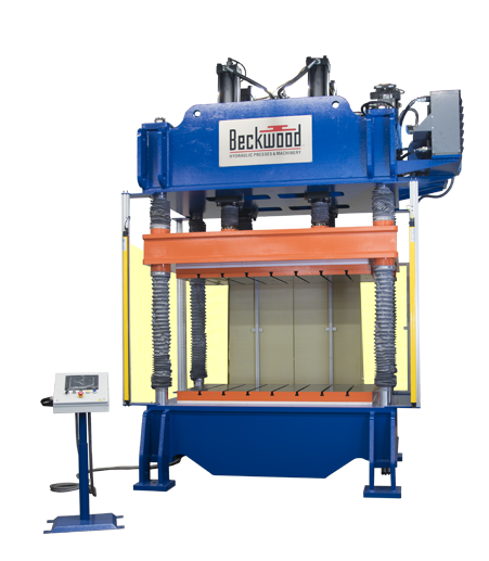 230 Ton 4-Post Compression Molding Press for automotive manufacturing with bellows
