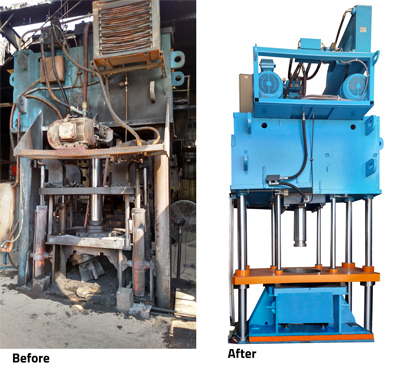 retrofit presses before and after by beckwood press