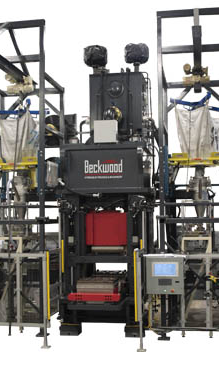 1100 ton automated brake pad forming press