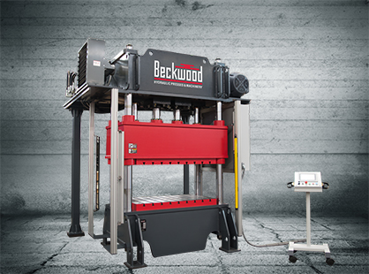 4 post forming press with light gray background